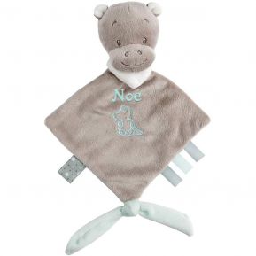 Mini doudou Nattou Hyppolyte l'hippopotame brodé Mini doudou Nattou Hyppolyte l'hippopotame brodé