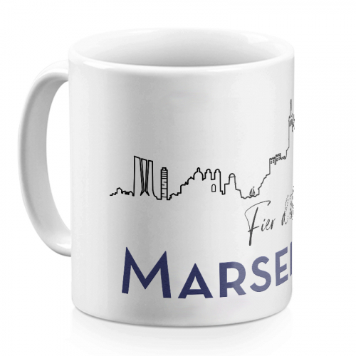 Mug blanc Fier d'être Marseillais