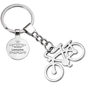 Porte-clés cycliste gravé