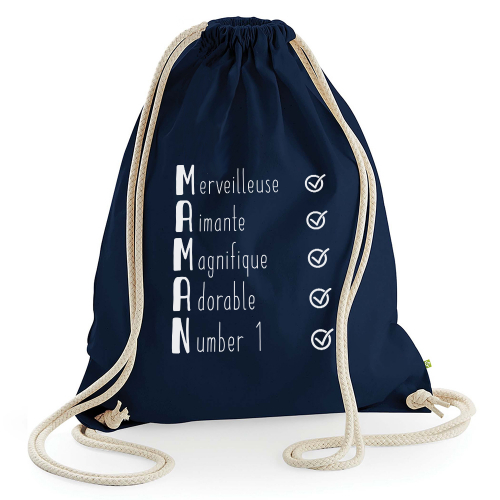 Sac de loisir bleu Les qualités de Maman 