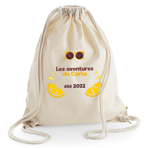 sac de loisir naturel plage personnalisé