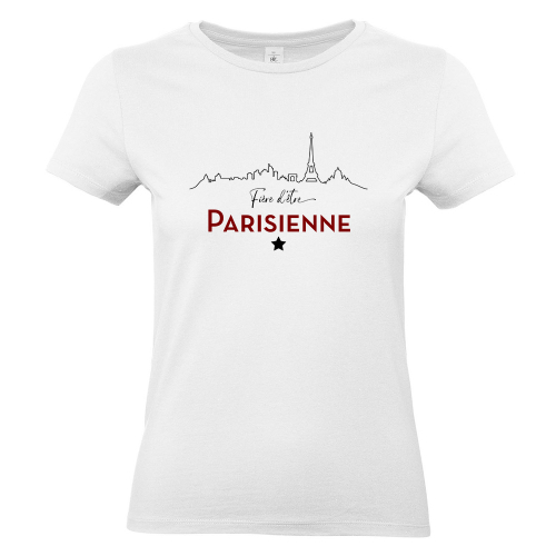 T-shirt blanc Fière d'être Parisienne