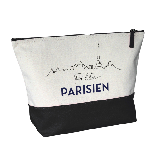 Trousse bicolore noir Fier d'être parisien