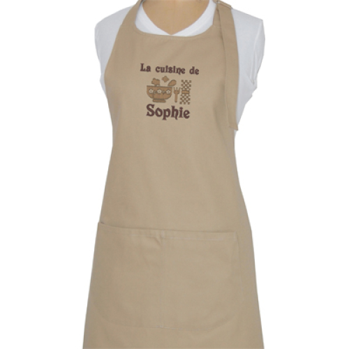 Le tablier brodé à votre prénom