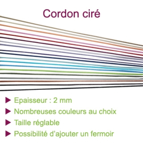 Cordons en coton ciré