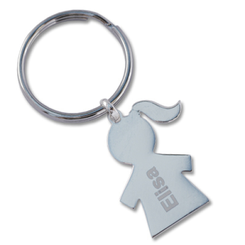 Porte-clés fillette gravé