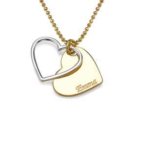 Pendentif coeurs deux nuances prénom Pendentif coeurs deux nuances prénom