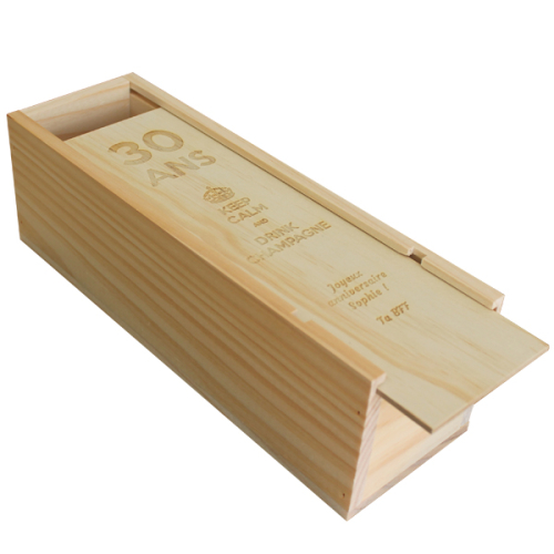 Coffret A Vin En Bois Grave Special Anniversaire