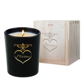Bougie Saint-Valentin gravée Bougie Saint-Valentin gravée