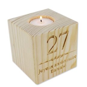 Bougeoir en bois personnalisé Bougeoir en bois personnalisé