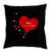 Coussin personnalisé Heart noir