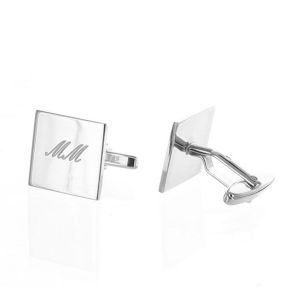Boutons de manchette carrés à personnaliser Boutons de manchette carrés à personnaliser