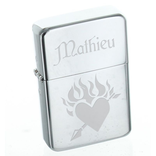 Briquet Star Love gravé 