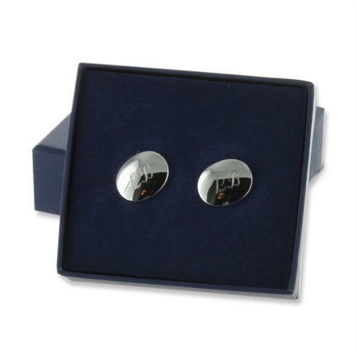 Boutons de manchette en plaqué argent 