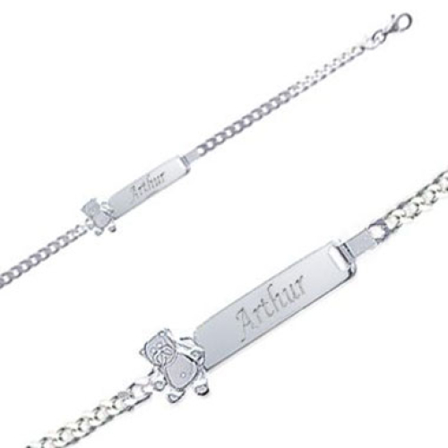 gourmette gravée ourson