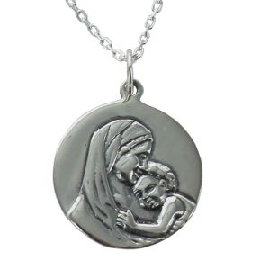 Médaille de baptême Madone gravée Médaille de baptême Madone gravée