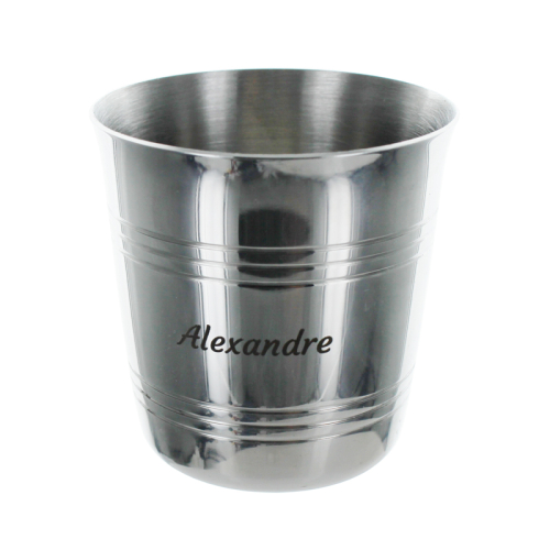 Timbale de baptême en inox personnalisée