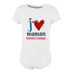 Body personnalisé J'aime mes parents Body personnalisé J'aime mes parents
