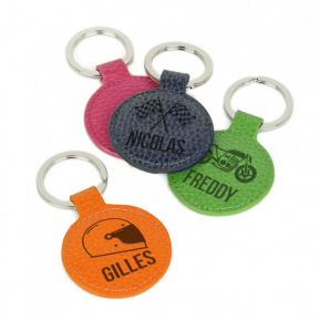 Porte-clés cuir rond personnalisé motifs voiture Porte-clés cuir rond personnalisé motifs voiture