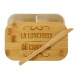 Bento avec couvercle en bambou gravé