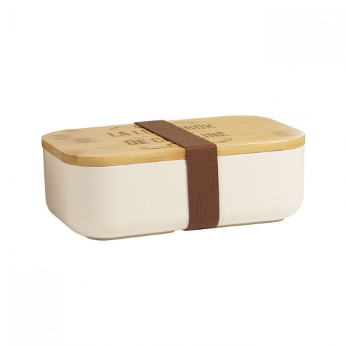 Bento avec couvercle en bambou gravé