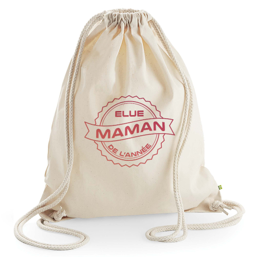 Sac de loisir beige Maman de l'année