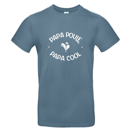 T-shirt bleu papa poule