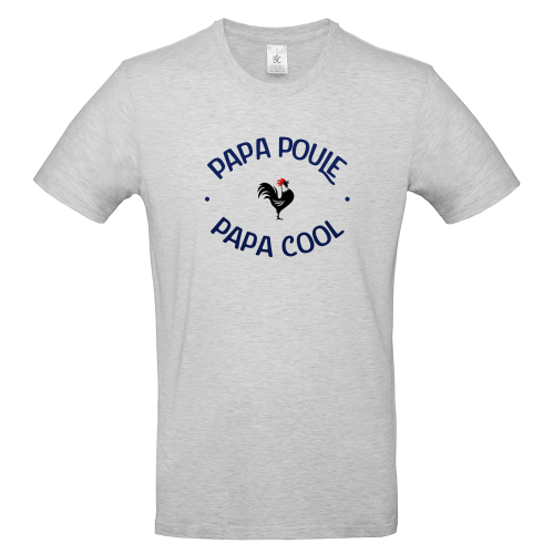 T-shirt gris papa poule