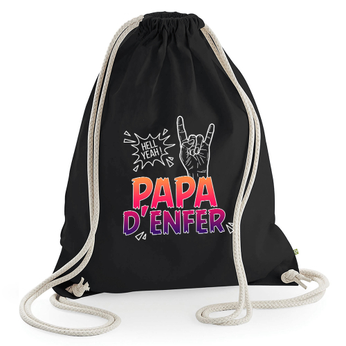 Sac de loisir noir papa d'enfer