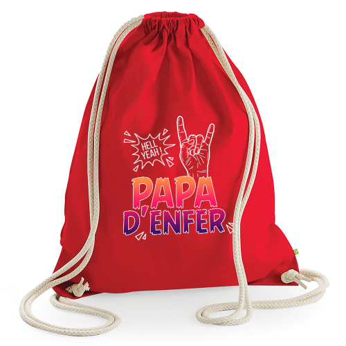 Sac de loisir rouge papa d'enfer