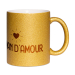Mug à paillettes doré Maman d'amour