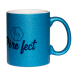 Mug à paillettes bleu père-fect