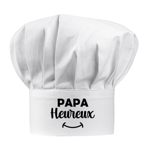 Toque blanche papa heureux