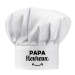 Toque blanche papa heureux