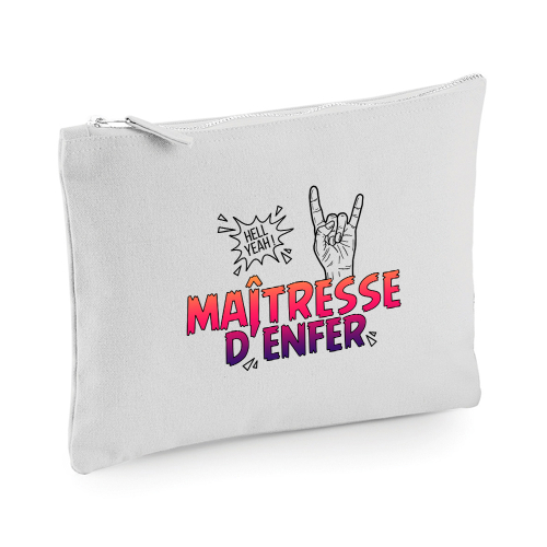 Pochette multi-usages maîtresse d'enfer grise