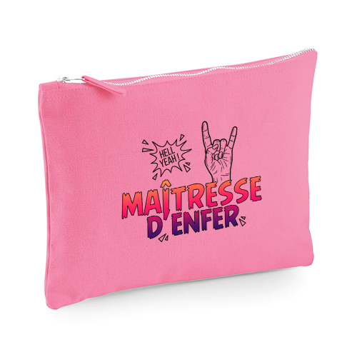 Pochette multi-usages maîtresse d'enfer rose