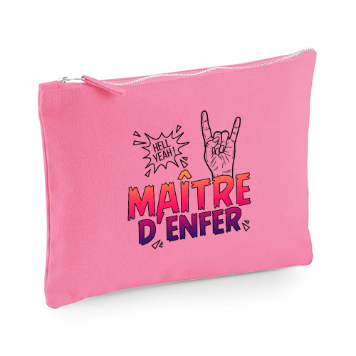 Pochette multi-usages maître d'enfer rose