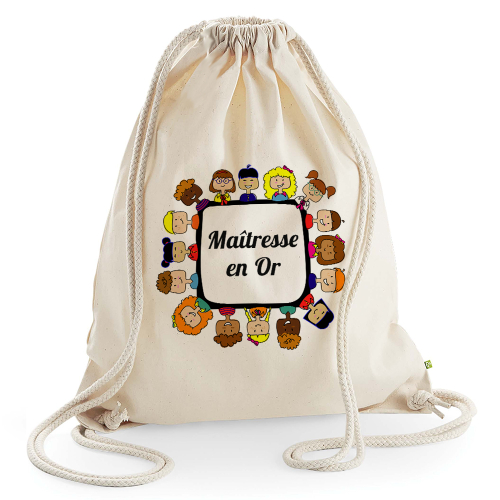 Sac de loisir beige Maîtresse en or