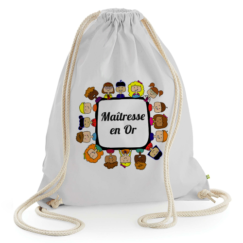 Sac de loisir gris clair Maîtresse en or