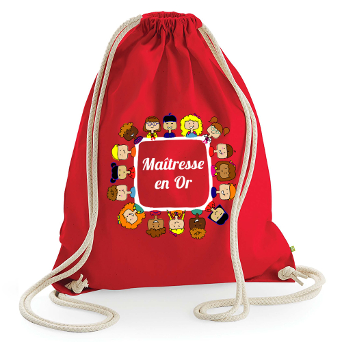 Sac de loisir rouge Maîtresse en or