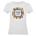 T-shirt femme gris ash ATSEM en or