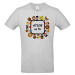 T-shirt homme gris ash ATSEM en or