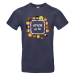 T-shirt homme bleu navy ATSEM en or