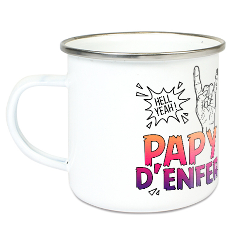 Tasse émaillée papy d'enfer
