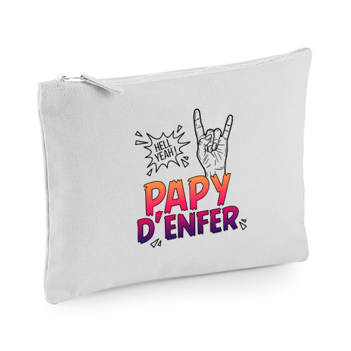 Pochette multi-usages papy d'enfer grise