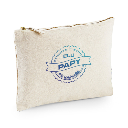 Pochette multi-usage papy de l'année beige