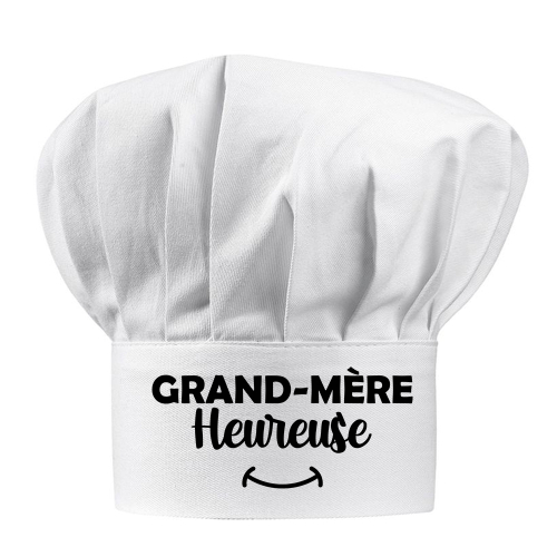 Toque blanche Mamie heureuse