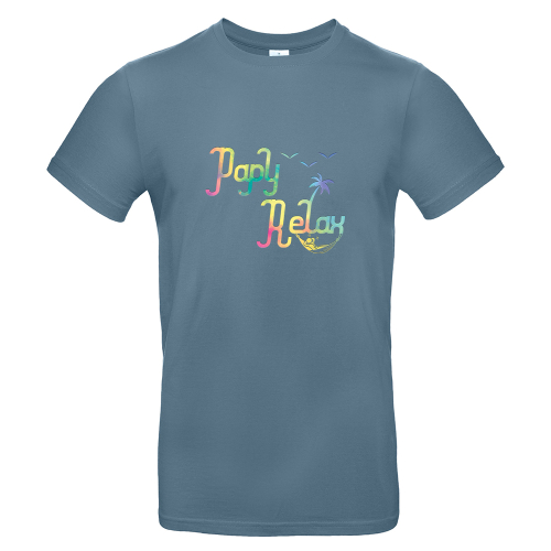 T-shirt papy relax bleu