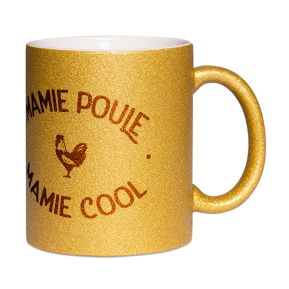 Mug à paillettes Mamie Poule Mamie Cool