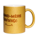 Mug à paillettes doré Mamie heureuse